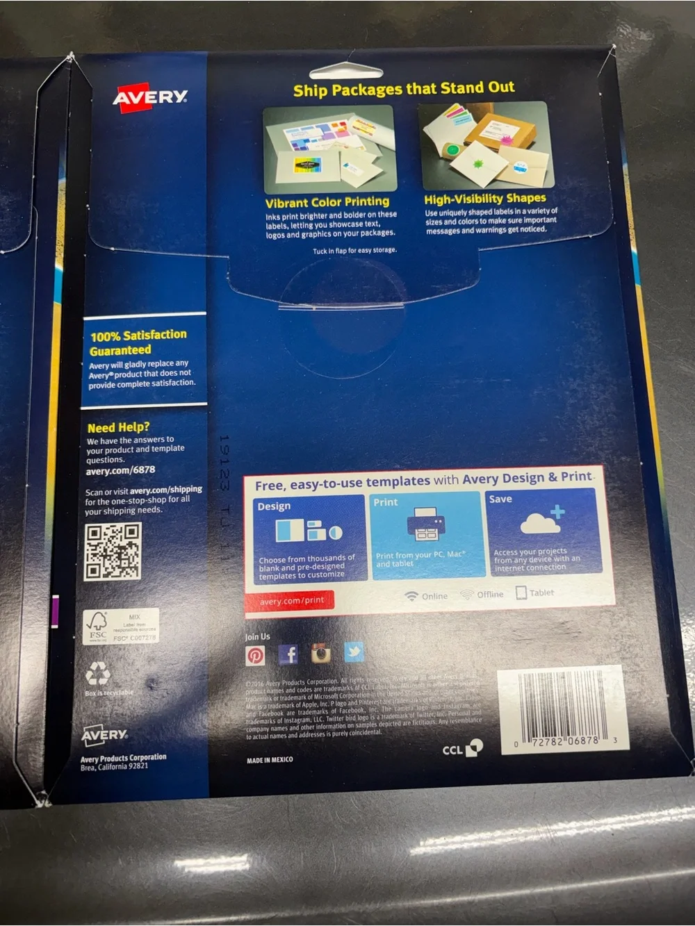 Avery Print-to-Edge Shipping Labels Pack (Avery 6878)